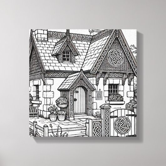 石板コテージ#4 キャンバスプリント (正面)