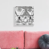 石板コテージ#5 キャンバスプリント (インサイチュ (リビング))