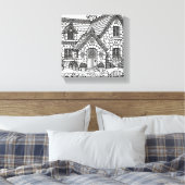 石板コテージ#6 キャンバスプリント (インサイチュ (寝室))