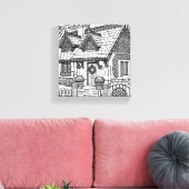 石板コテージ#7 キャンバスプリント (インサイチュ (リビング))