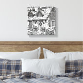 石板コテージ#7 キャンバスプリント (インサイチュ (寝室))
