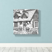 石板コテージ#7 キャンバスプリント (インサイチュ (ウッドフロア))