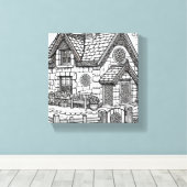 石板コテージ#8 キャンバスプリント (インサイチュ (ウッドフロア))