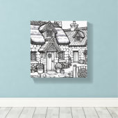 石板コテージ#9 キャンバスプリント (インサイチュ (ウッドフロア))