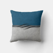 石板コンテンポラリーブルーホームデコールピロー クッション (裏面)