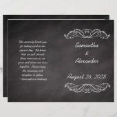 石板シャルボード結婚式 プログラム (正面/裏面)