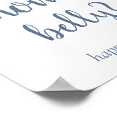 石板シンプルモミーズベリー | ほこりっぽい青い推測 ポスター (角)