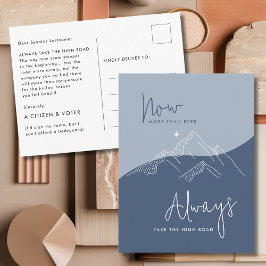 石板ブルーが上院議員の道を登る ポストカード