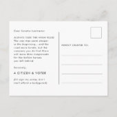 石板ブルーが上院議員の道を登る ポストカード (裏面)