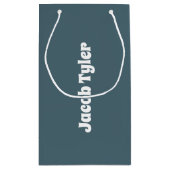 石板ブルーカスタマイズ可能抱き枕 スモールペーパーバッグ (裏面)