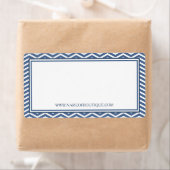 石板ブルースタイリッシュシェブロン美しいブティックウェブサイト ラベル (インサイチュ)