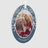 石板ブルーセーターパターン |写真 オーナメント (正面)