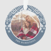 石板ブルーセーターパターン |写真 オーナメント (正面)