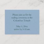 石板ブルーダイアモンズテンプルシーリング招待状 エンクロージャーカード (正面)