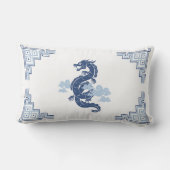 石板ブルーチノワセリードラゴン&クラウド ランバークッション (裏面)
