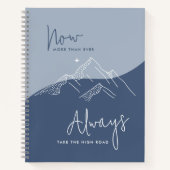 石板ブルーテイクザハイロードやる気を起こさせる ノートブック (正面)