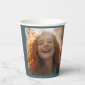 石板ブルーハッピーバースデー紙カップ 紙コップ (裏面)