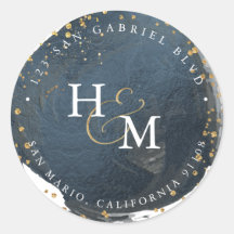 石板ブルーフェイク金ゴールドスクリプトアンパサンド