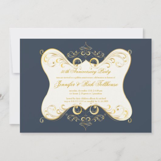 石板ブルーフォトアンビナシー招待状 招待状 (裏面)