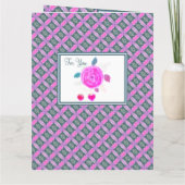 石板ブルーフローズンサンキューカード カード (裏面)