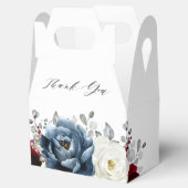 石板ブルーブルガンディホワイトアイボリーボホブライダルシャワー フェイバーボックス (オープン)