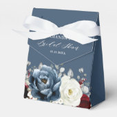 石板ブルーブルガンディホワイトアイボリーボホブライダルシャワー フェイバーボックス (正面サイド)