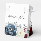 石板ブルーブルガンディホワイトアイボリーボホブライダルシャワー フェイバーボックス (裏面サイド)