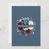 石板ブルーブルガンディホワイトアイボリーボホブライダルシャワー 招待状 (裏面)