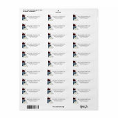 石板ブルーブルガンディホワイトアイボリー差出人住所 ラベル (フルシート)