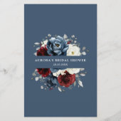 石板ブルーブルガンディホワイトブライダルシャワーアドバイス (裏面)