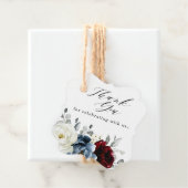 石板ブルーブルガンディーホワイトアイボリーフローラ結婚ズ フェイバータグ (インサイチュ)