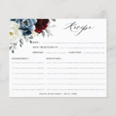 石板ブルーブルゴーニュアイボリーブライダルシャワーレシピ (正面)