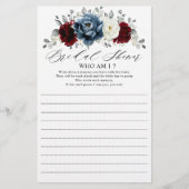 石板ブルーブルゴーニュホワイトアイボリー誰が私のゲーム (正面)