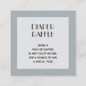 石板ブルーベビーシャワーおむつラッフル エンクロージャーカード (正面)