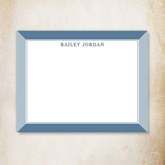 石板ブルーメンズ2トーンプロフェッショナル文房具 ノートカード