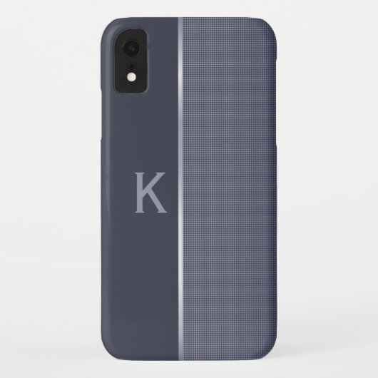 石板ブルーモノグラムのiPhone XSケース Case-Mate iPhoneケース (裏面)