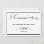 石板ブルー結婚の宿泊施設エンクロージャカード 招待状 (正面)