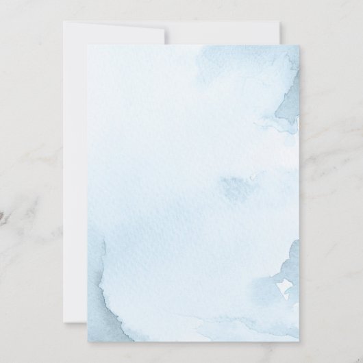 石板ブルー針葉樹林自然 招待状 (裏面)