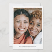 石板ブルー3 Photo Collageモダン日付の保存 セーブザデート (裏面)