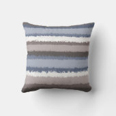 石板ブルー,トープストライプ抽象芸術 クッション (裏面)