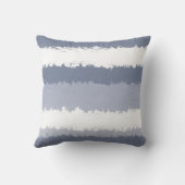 石板ブルー、ホワイト抽象芸術ストライプ装飾用クッション クッション (裏面)
