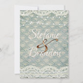 石板ブルー 招待状 (正面)