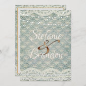 石板ブルー 招待状 (正面/裏面)