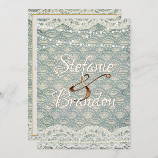 石板ブルー 招待状 (正面/裏面)