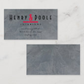 石板プラスタインテリアデザイナ名刺 名刺 (正面/裏面)