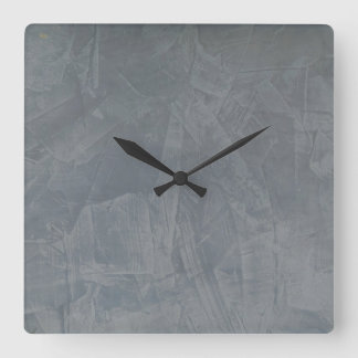 石板ベネチアンプラスタフェイクー仕上げ スクエア壁時計