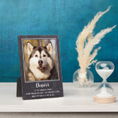 石板ペット記念犬ラバーキープサケ フォトプラーク (側面)