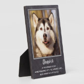石板ペット記念犬ラバーキープサケ フォトプラーク (側面)