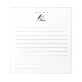 石板ボタニカルテーマ |折り線 ノートパッド