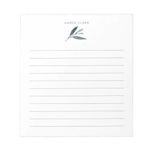 石板ボタニカルテーマ 折り線 ノートパッド